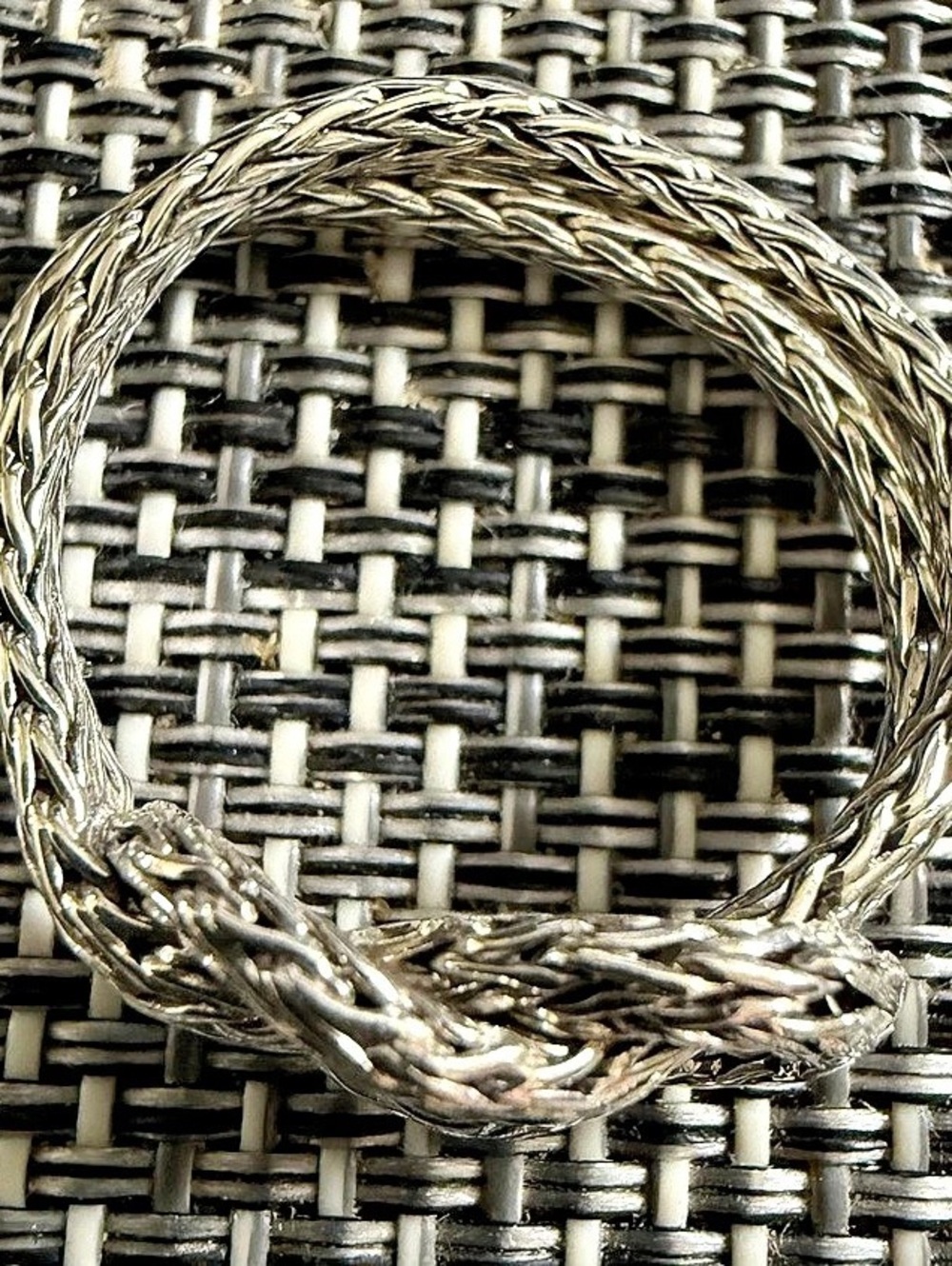 John Hardy Love Knot Ring Woven Silver-Tone Bracelet - Picture 2 of 6